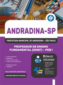 Apostila Prefeitura de Andradina-SP 2026 - Professor de Ensino Fundamental (EMEF) - PEB I - Imagem 3