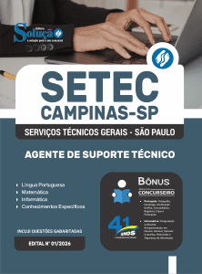 Apostila SETEC Campinas-SP 2026 - Agente de Suporte Técnico - Imagem 3