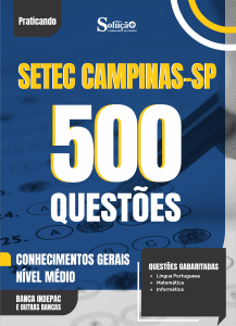 Caderno de Questões SETEC Campinas-SP - Conhecimentos Gerais - Nível Médio - 500 Questões Gabaritadas - Imagem 2