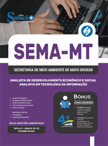Apostila SEMA-MT 2026 - Analista de Desenvolvimento Econômico e Social - Analista em Tecnologia da Informação - Imagem 3
