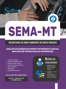 Apostila SEMA-MT 2026 - Analista de Desenvolvimento Econômico e Social - Analista em Tecnologia da Informação - Imagem 3