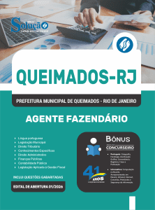 Apostila Prefeitura de Queimados-RJ 2026 - Agente Fazendário - Imagem 3