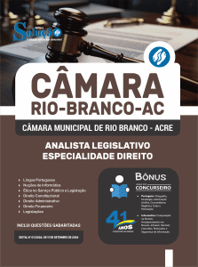 Apostila Câmara de Rio Branco-AC 2026 - Analista Legislativo - Especialidade Direito - Imagem 3