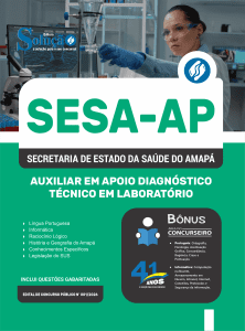 Apostila SESA-AP 2026 - Auxiliar em Apoio Diagnóstico - Técnico em Laboratório - Imagem 3