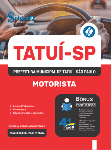 Apostila Prefeitura de Tatuí-SP 2026 - Motorista - Imagem 3