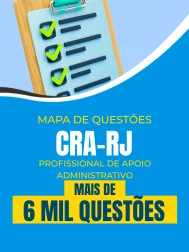 Capa Mapa de Questões Online - CRA-RJ - Profissional de Apoio Administrativo - 6 Mil Questões