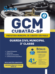 Apostila Prefeitura de Cubatão-SP 2026 - Guarda Civil Municipal - 3ª Classe - Imagem 3