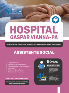 Apostila Hospital Gaspar Vianna-PA 2026 - Assistente Social - Imagem 3