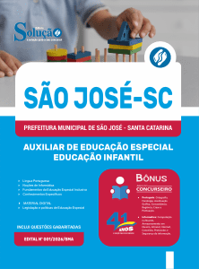 Apostila Prefeitura de São José-SC 2026 - Auxiliar de Educação Especial - Educação Infantil - Imagem 3