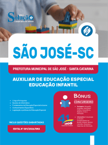 Apostila Prefeitura de São José-SC 2026 - Auxiliar de Educação Especial - Educação Infantil - Imagem 3
