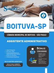Apostila Câmara de Boituva-SP 2026 - Assistente Administrativo - Imagem 3