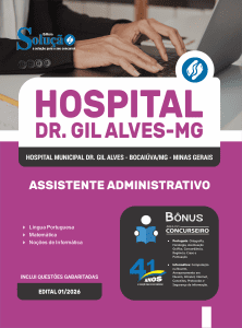 Apostila Hospital Municipal Dr. Gil Alves - Bocaiúva-MG 2026 - Assistente Administrativo - Imagem 3