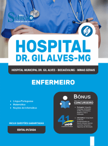 Apostila Hospital Municipal Dr. Gil Alves - Bocaiúva-MG 2026 - Enfermeiro - Imagem 3