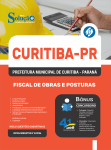 Apostila Prefeitura de Curitiba-PR 2026 - Fiscal de Obras e Posturas - Imagem 3
