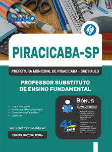 Apostila Prefeitura de Piracicaba-SP 2026 - Professor Substituto de Ensino Fundamental - Imagem 3