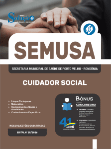 Apostila SEMUSA Porto Velho-RO 2026 - Cuidador Social - Imagem 3
