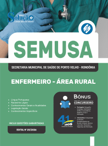 Apostila SEMUSA Porto Velho-RO 2026 - Enfermeiro - Área Rural - Imagem 3