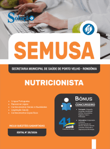 Apostila SEMUSA Porto Velho-RO 2026 - Nutricionista - Imagem 3