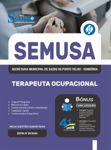 Apostila SEMUSA Porto Velho-RO 2026 - Terapeuta Ocupacional - Imagem 3