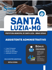 Apostila Prefeitura de Santa Luzia-MG 2026 - Assistente Administrativo - Imagem 3