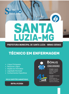 Apostila Prefeitura de Santa Luzia-MG 2026 - Técnico em Enfermagem - Imagem 3