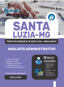 Apostila Prefeitura de Santa Luzia-MG 2026 - Analista Administrativo - Imagem 3
