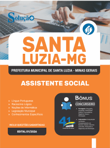 Apostila Prefeitura de Santa Luzia-MG 2026 - Assistente Social - Imagem 3