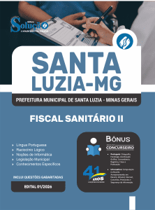 Apostila Prefeitura de Santa Luzia-MG 2026 - Fiscal Sanitário II - Imagem 3