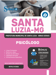 Apostila Prefeitura de Santa Luzia-MG 2026 - Psicólogo - Imagem 3