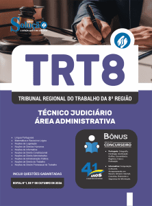 Apostila TRT8 2026 - Técnico Judiciário - Área Administrativa - Imagem 3