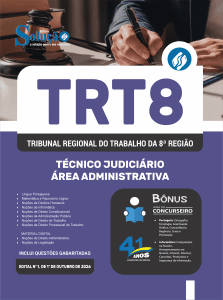 Apostila TRT8 2026 - Técnico Judiciário - Área Administrativa - Imagem 3