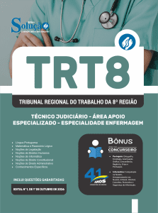 Apostila TRT8 2026 - Técnico Judiciário - Área Apoio Especializado - Especialidade Enfermagem - Imagem 3