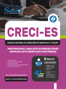 Apostila CRECI-ES 2026 - Profissional Analista Superior (PAS)-Especialista (Serviços Contábeis) - Imagem 3
