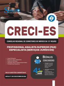 Apostila CRECI-ES 2026 - Profissional Analista Superior (PAS)-Especialista (Serviços Jurídicos) - Imagem 3
