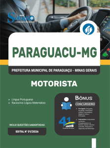 Apostila Prefeitura de Paraguaçu-MG 2026 - Motorista - Imagem 3