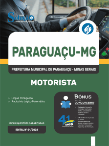 Apostila Prefeitura de Paraguaçu-MG 2026 - Motorista - Imagem 3