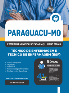 Apostila Prefeitura de Paraguaçu-MG 2026 - Técnico de Enfermagem e Técnico de Enfermagem (ESF) - Imagem 3