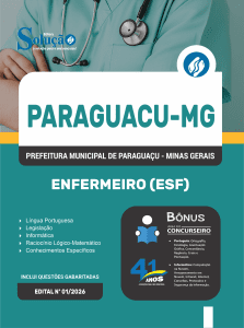 Apostila Prefeitura de Paraguaçu-MG 2026 - Enfermeiro (ESF) - Imagem 3