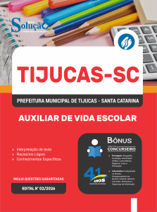 Apostila Prefeitura de Tijucas-SC 2026 - Auxiliar de Vida Escolar - Imagem 3