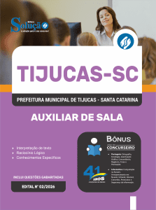 Apostila Prefeitura de Tijucas-SC 2026 - Auxiliar de Sala - Imagem 3
