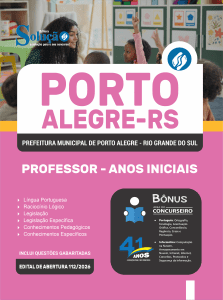 Apostila Prefeitura de Porto Alegre-RS 2026 - Professor - Anos Iniciais - Imagem 3