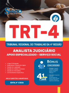Apostila TRT4 2026 - Analista Judiciário - Área Apoio Especializado - Especialidade Serviço Social - Imagem 3