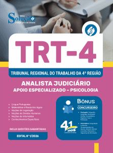 Apostila TRT4 2026 - Analista Judiciário - Área Apoio Especializado - Especialidade Psicologia - Imagem 3