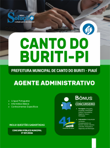 Apostila Prefeitura de Canto do Buriti-PI 2026 - Agente Administrativo - Imagem 3