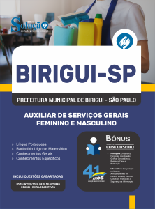 Apostila Prefeitura de Birigui-SP 2026 - Auxiliar de Serviços Gerais Feminino e Masculino - Imagem 3
