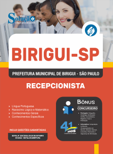 Apostila Prefeitura de Birigui-SP 2026 - Recepcionista - Imagem 3