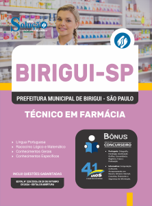 Apostila Prefeitura de Birigui-SP 2026 - Técnico em Farmácia - Imagem 3