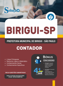 Apostila Prefeitura de Birigui-SP 2026 - Contador - Imagem 3