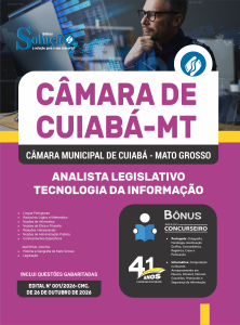 Apostila Câmara de Cuiabá-MT 2026 - Analista Legislativo - Tecnologia da Informação - Imagem 3