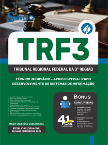 Apostila TRF3 2026 - Técnico Judiciário - Apoio Especializado - Especialidade: Desenvolvimento de Sistemas de Informação - Imagem 3
